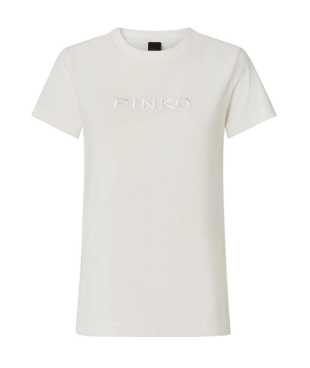 PINKO Белая хлопковая футболка, фото 1