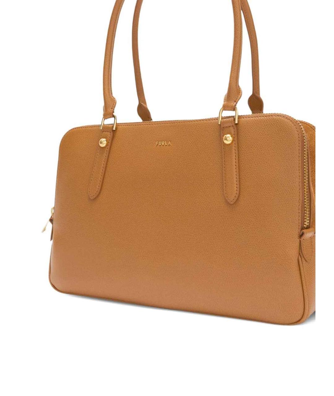 FURLA Оранжевая кожаная сумка через плечо, фото 2