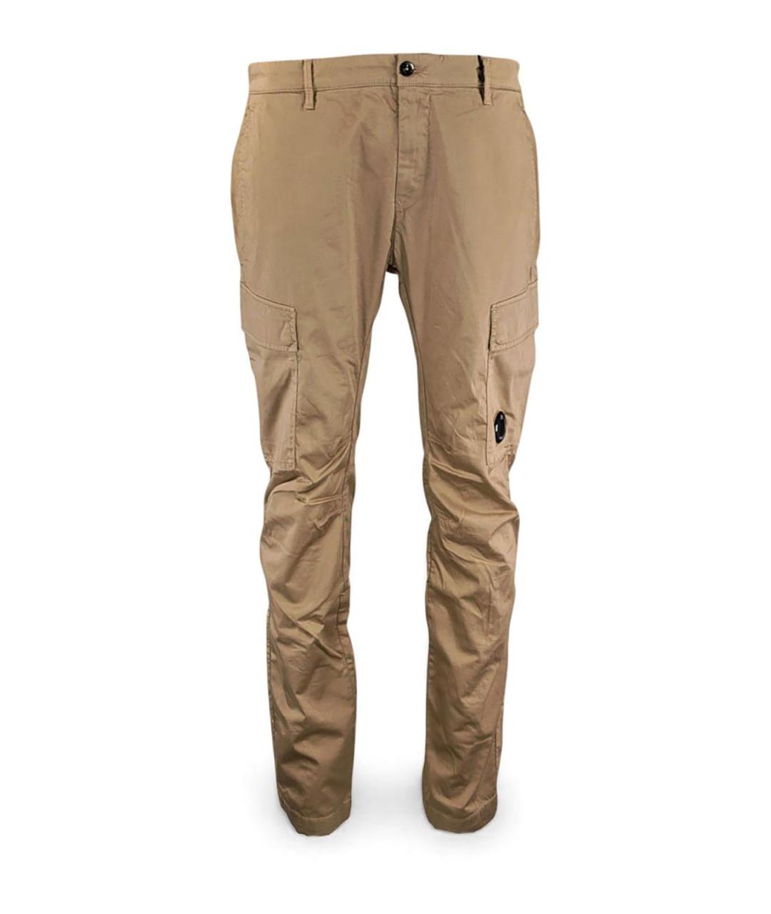 CP COMPANY Бежевые хлопковые повседневные брюки, фото 1