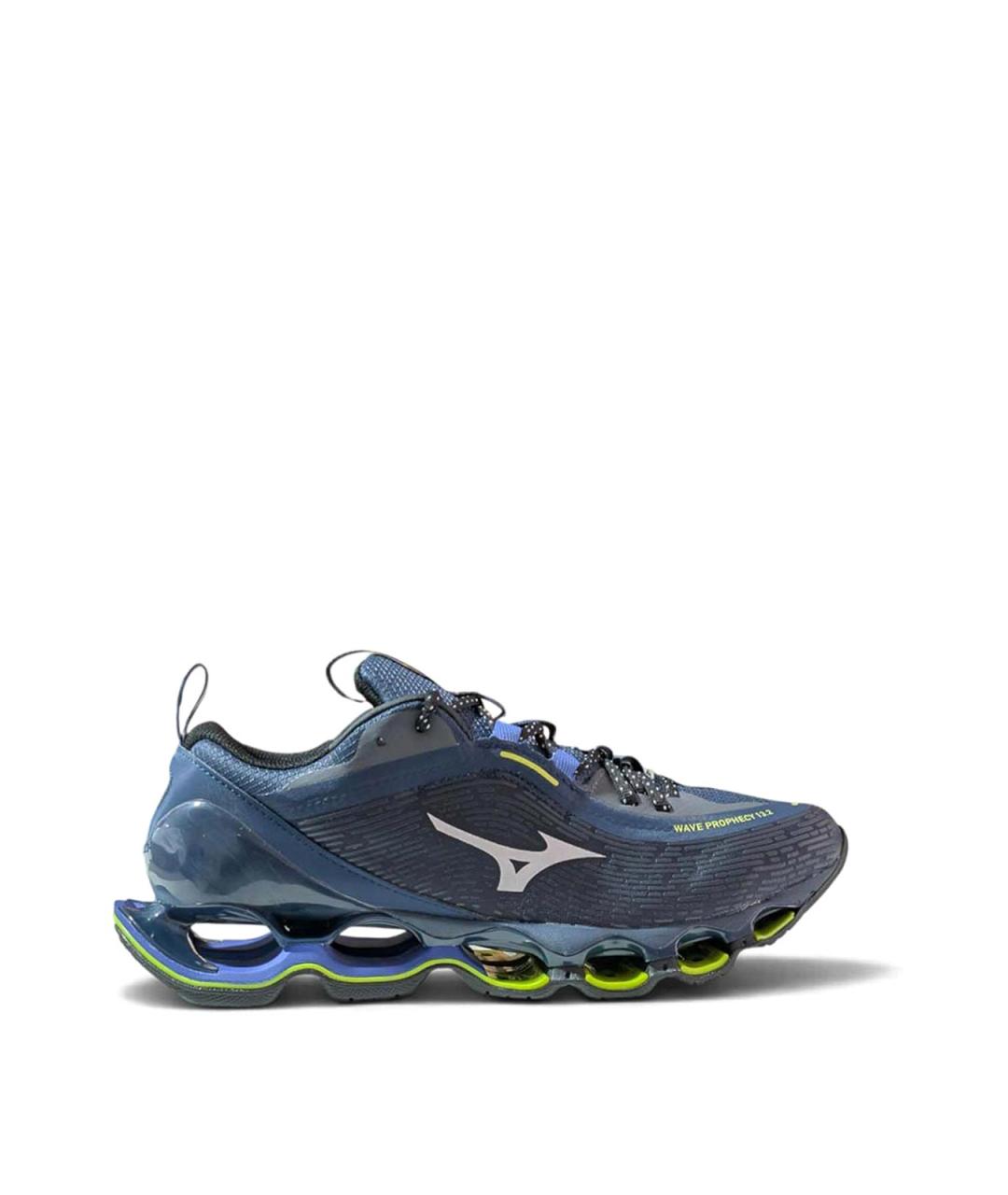 MIZUNO Синие кожаные низкие кроссовки / кеды, фото 1