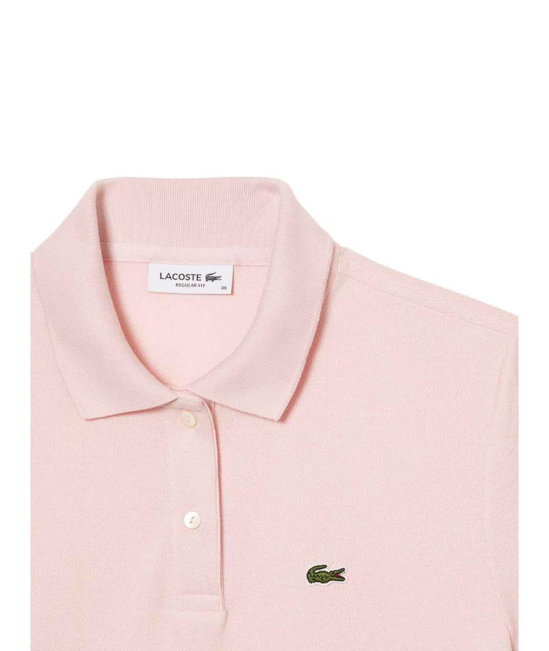 LACOSTE Розовая хлопковая футболка, фото 2