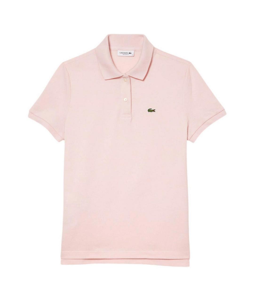 LACOSTE Розовая хлопковая футболка, фото 1
