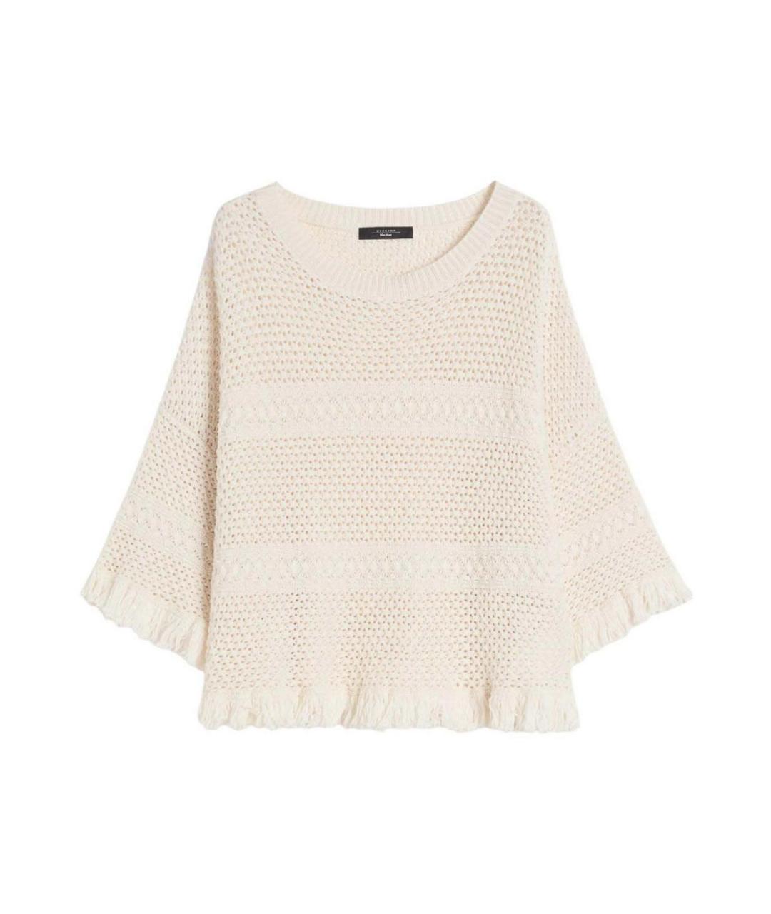 WEEKEND MAX MARA Бежевый хлопковый джемпер / свитер, фото 1