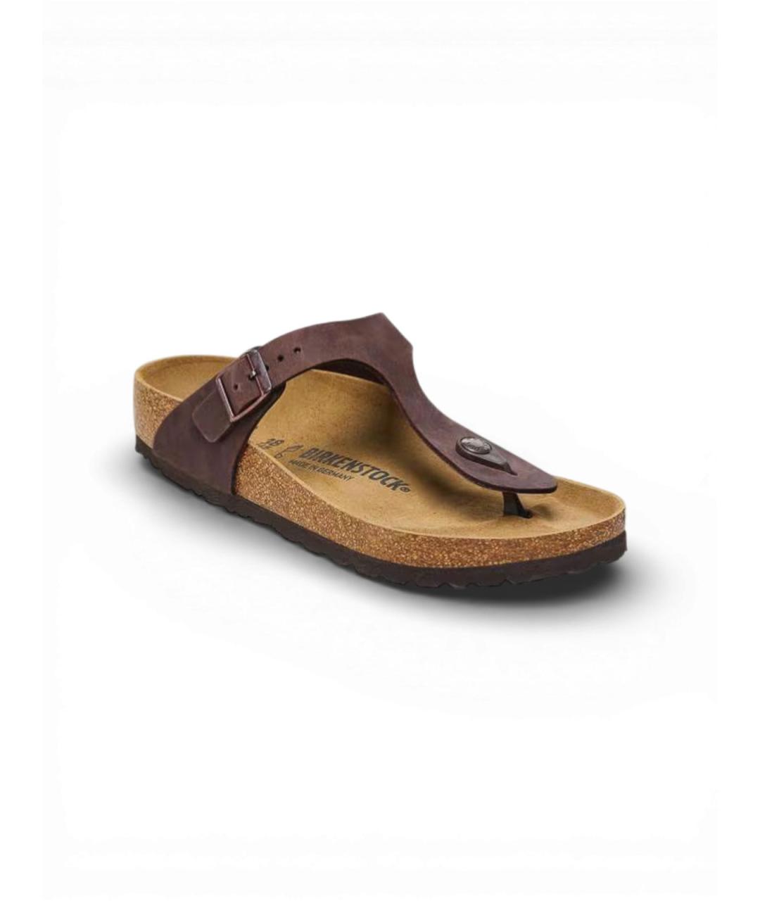 BIRKENSTOCK Коричневые замшевые шлепанцы, фото 2