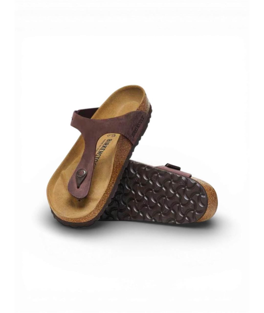 BIRKENSTOCK Коричневые замшевые шлепанцы, фото 3