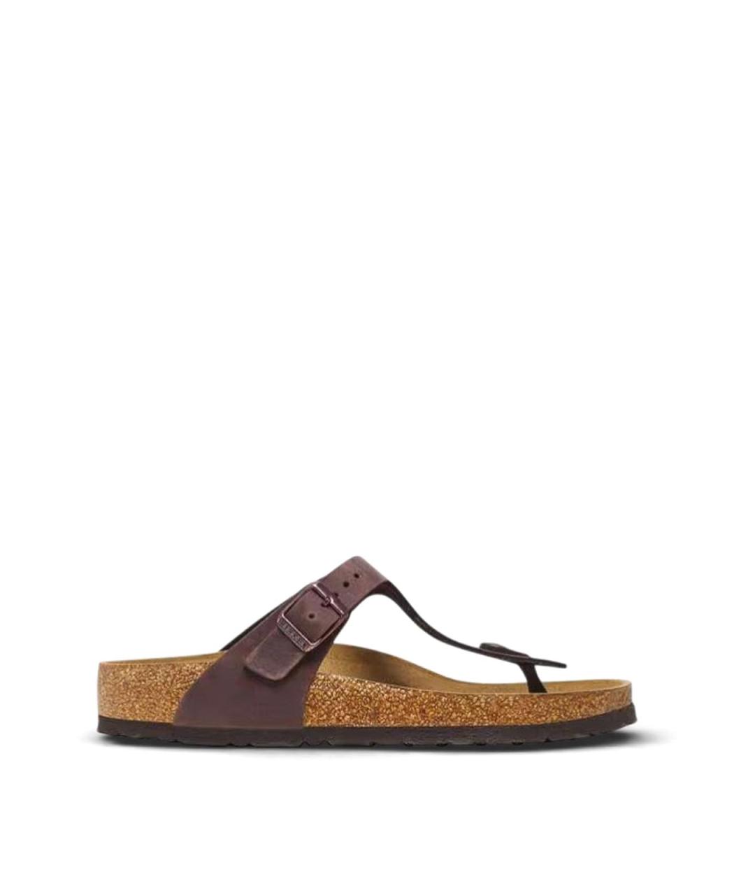 BIRKENSTOCK Коричневые замшевые шлепанцы, фото 1
