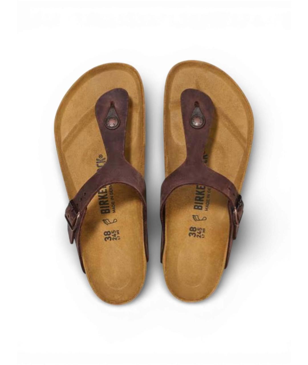 BIRKENSTOCK Коричневые замшевые шлепанцы, фото 5