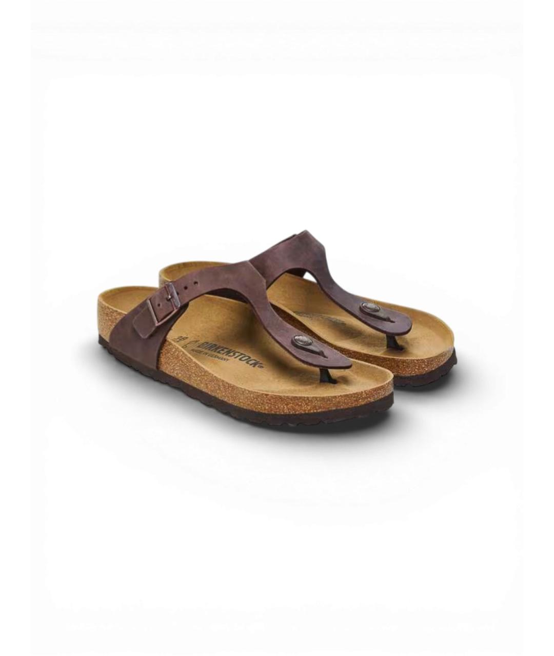 BIRKENSTOCK Коричневые замшевые шлепанцы, фото 4