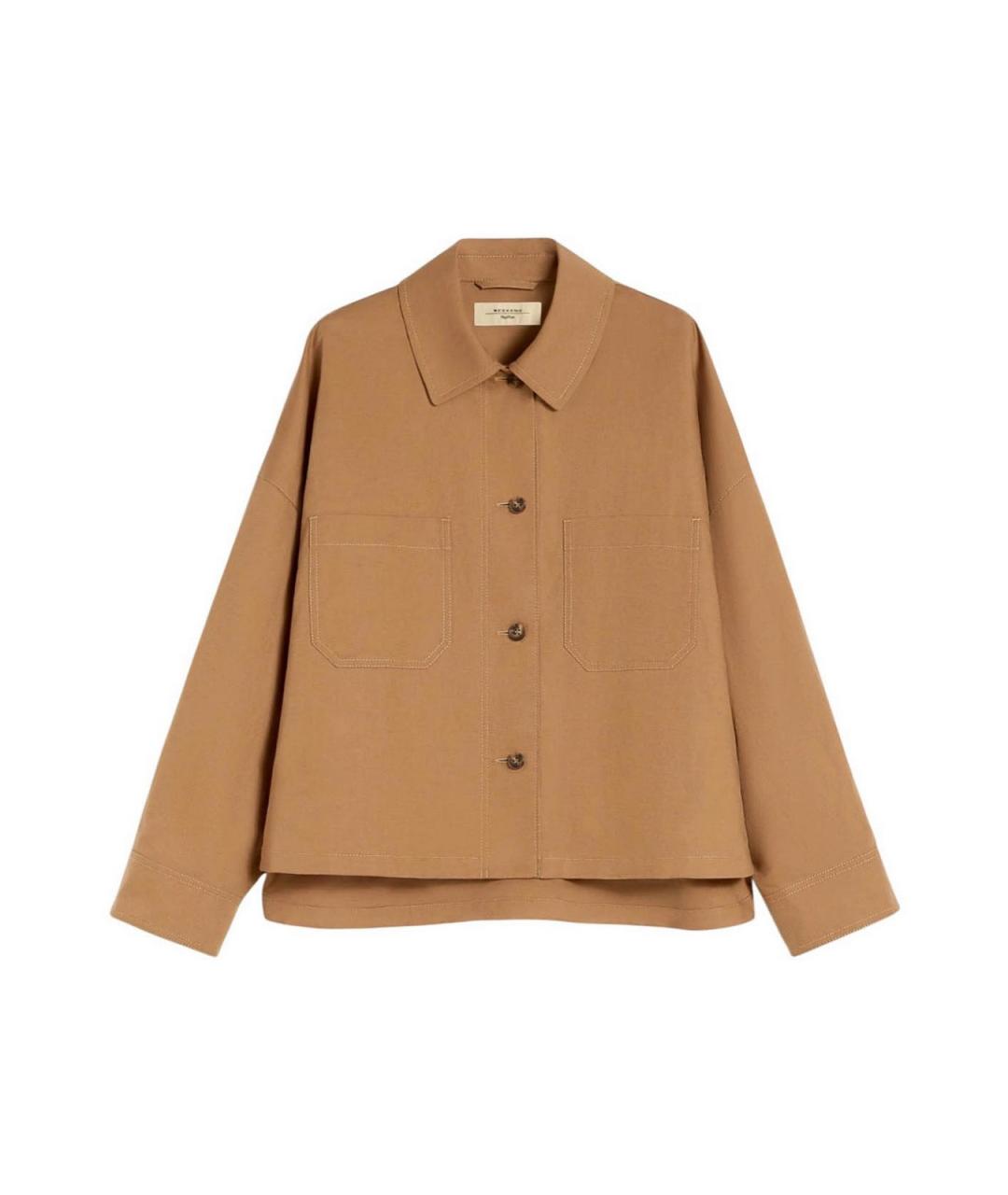WEEKEND MAX MARA Коричневая хлопковая куртка, фото 1