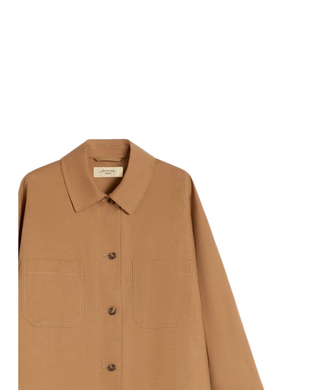 WEEKEND MAX MARA Коричневая хлопковая куртка, фото 2