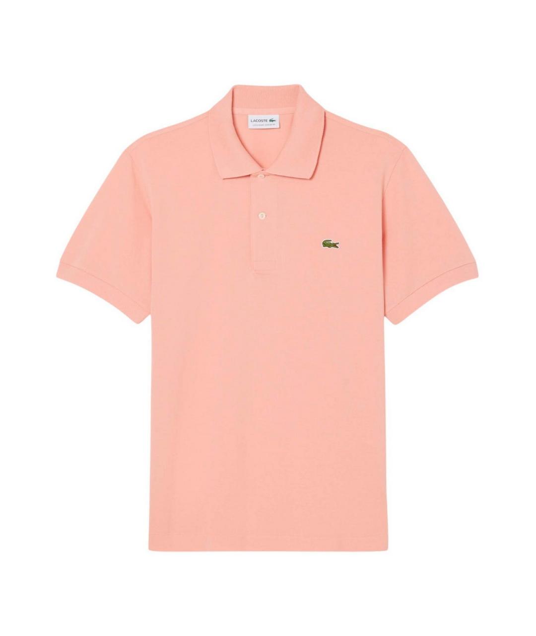 LACOSTE Розовое хлопковое поло с коротким рукавом, фото 1