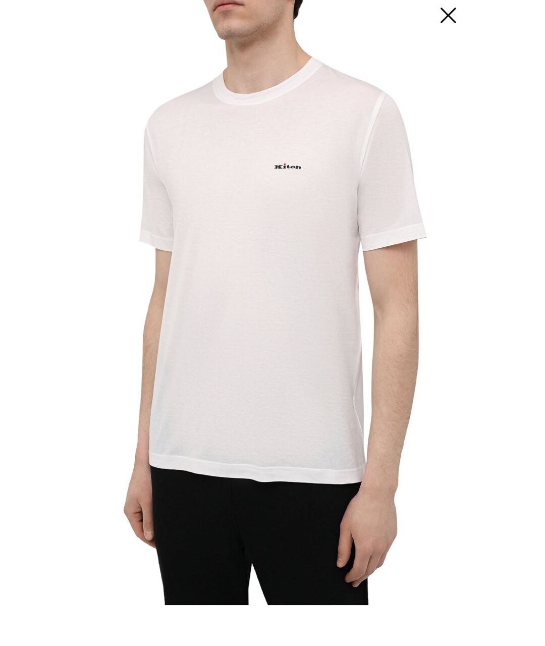 KITON Белая хлопковая футболка, фото 3