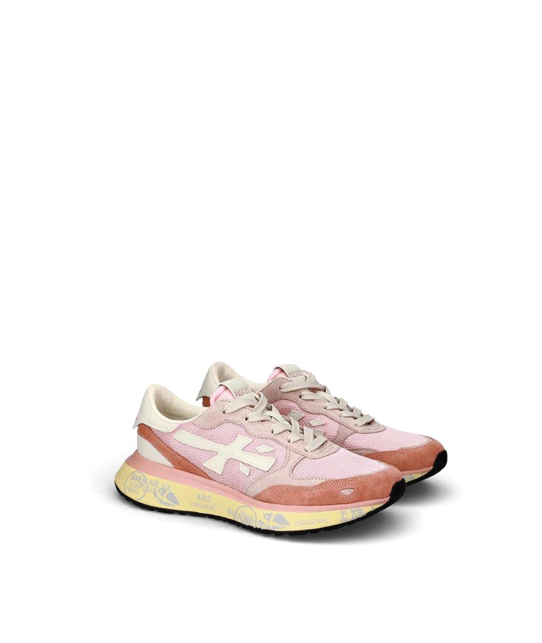 PREMIATA Розовые кожаные кроссовки, фото 4