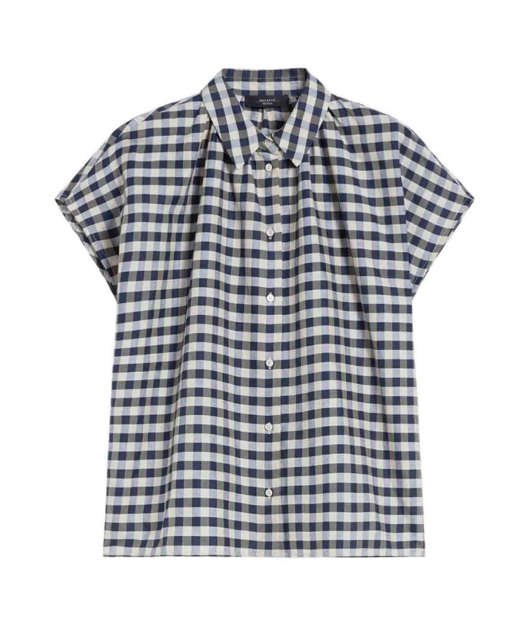 WEEKEND MAX MARA Синяя хлопковая рубашка, фото 1
