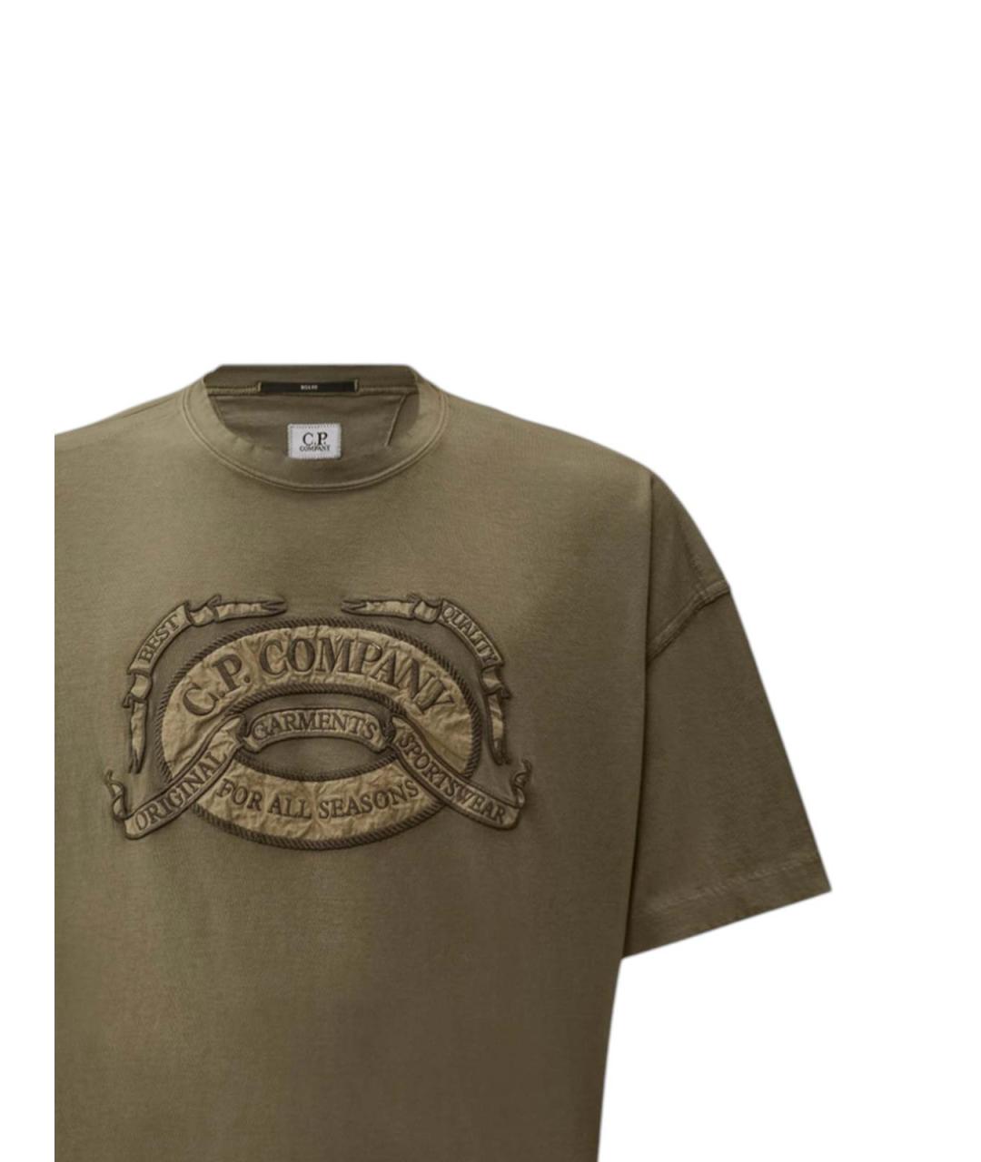 CP COMPANY Зеленое хлопковое поло с коротким рукавом, фото 2