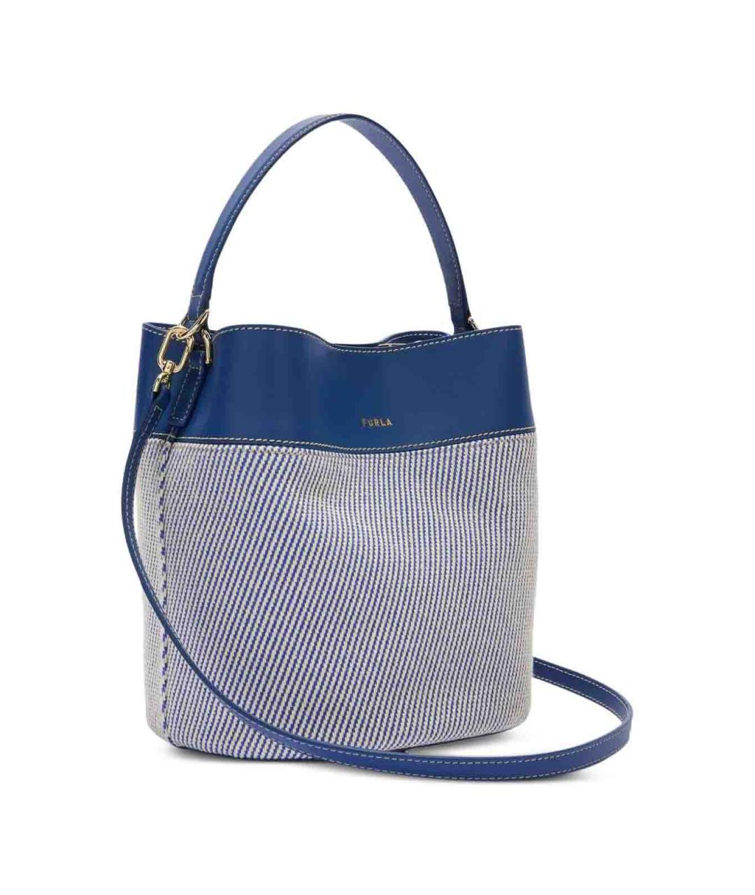 FURLA Синяя кожаная сумка через плечо, фото 4