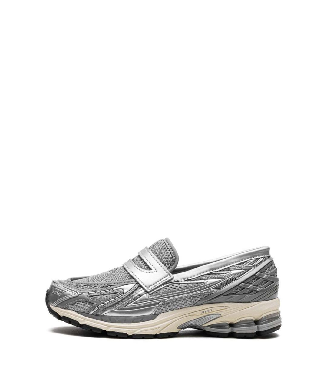 NEW BALANCE Серебряные кожаные лоферы, фото 3