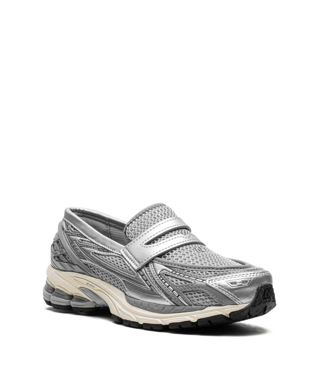 NEW BALANCE Серебряные кожаные лоферы, фото 2