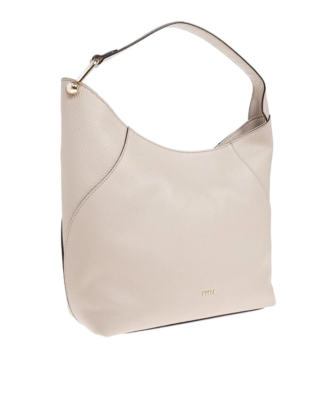FURLA Бежевая кожаная сумка через плечо, фото 1