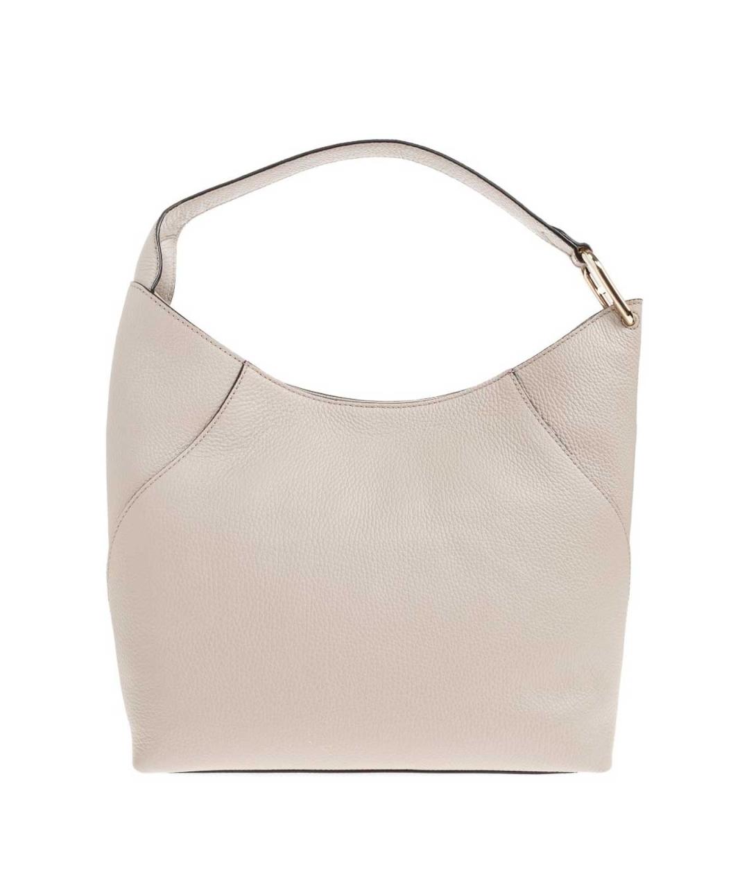 FURLA Бежевая кожаная сумка через плечо, фото 4