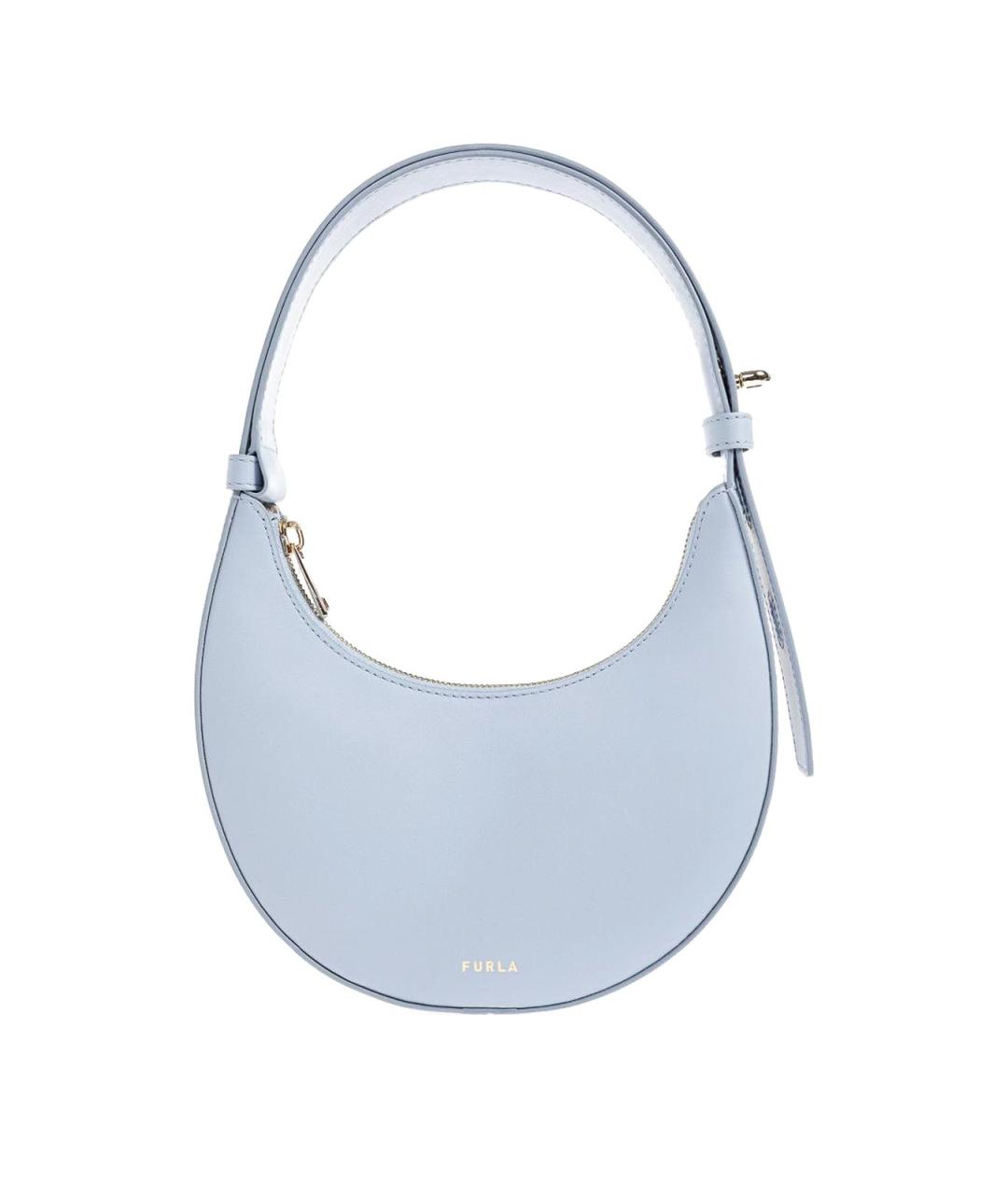 FURLA Голубая кожаная сумка через плечо, фото 1