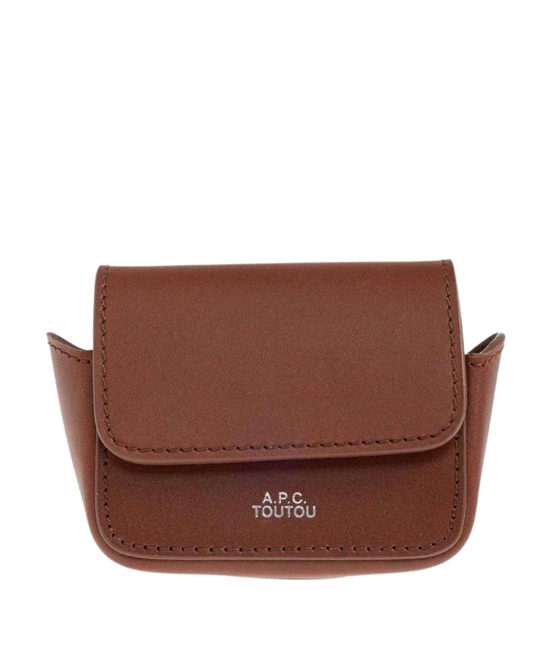A.P.C. Коричневый кожаный кардхолдер, фото 1
