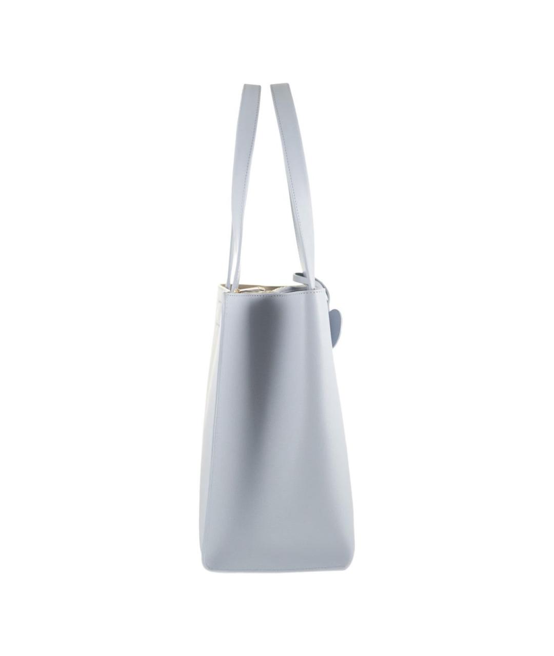 FURLA Голубая кожаная сумка тоут, фото 5