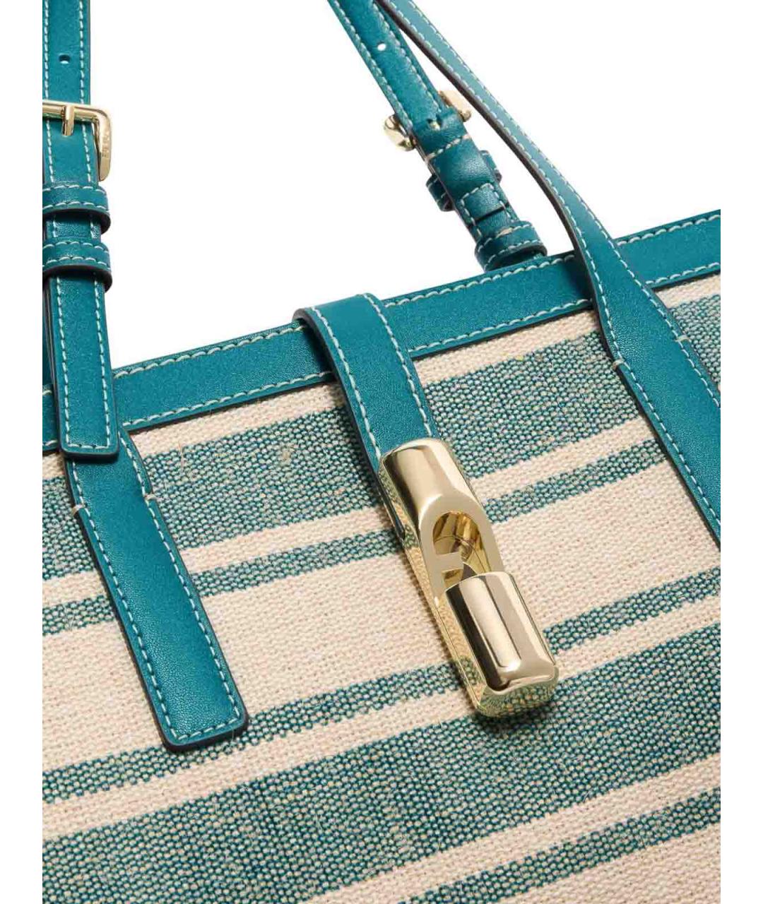FURLA Зеленая тканевая сумка тоут, фото 2