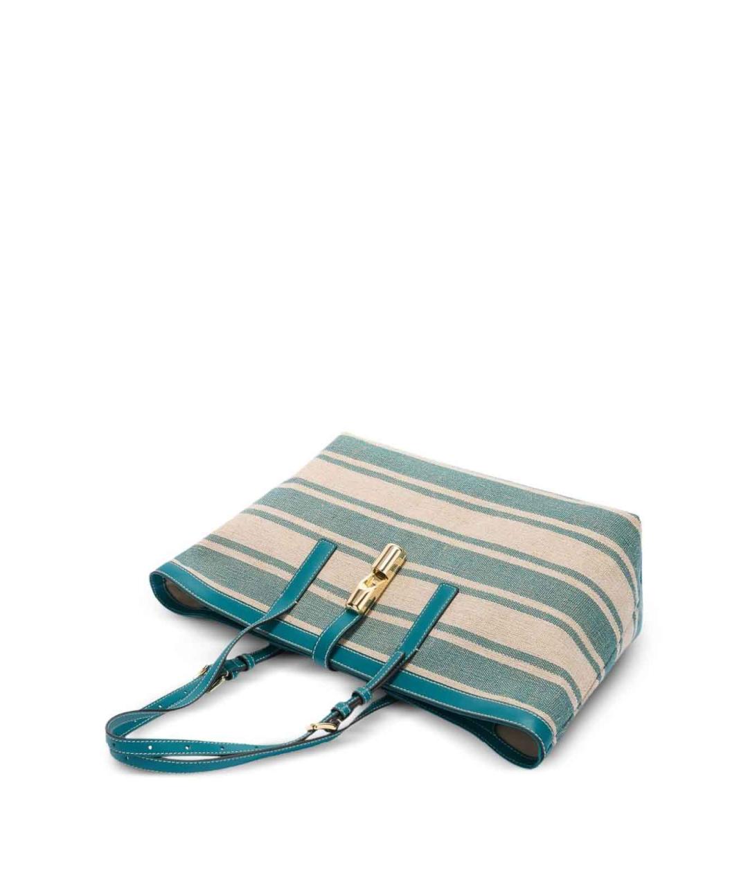 FURLA Зеленая тканевая сумка тоут, фото 3