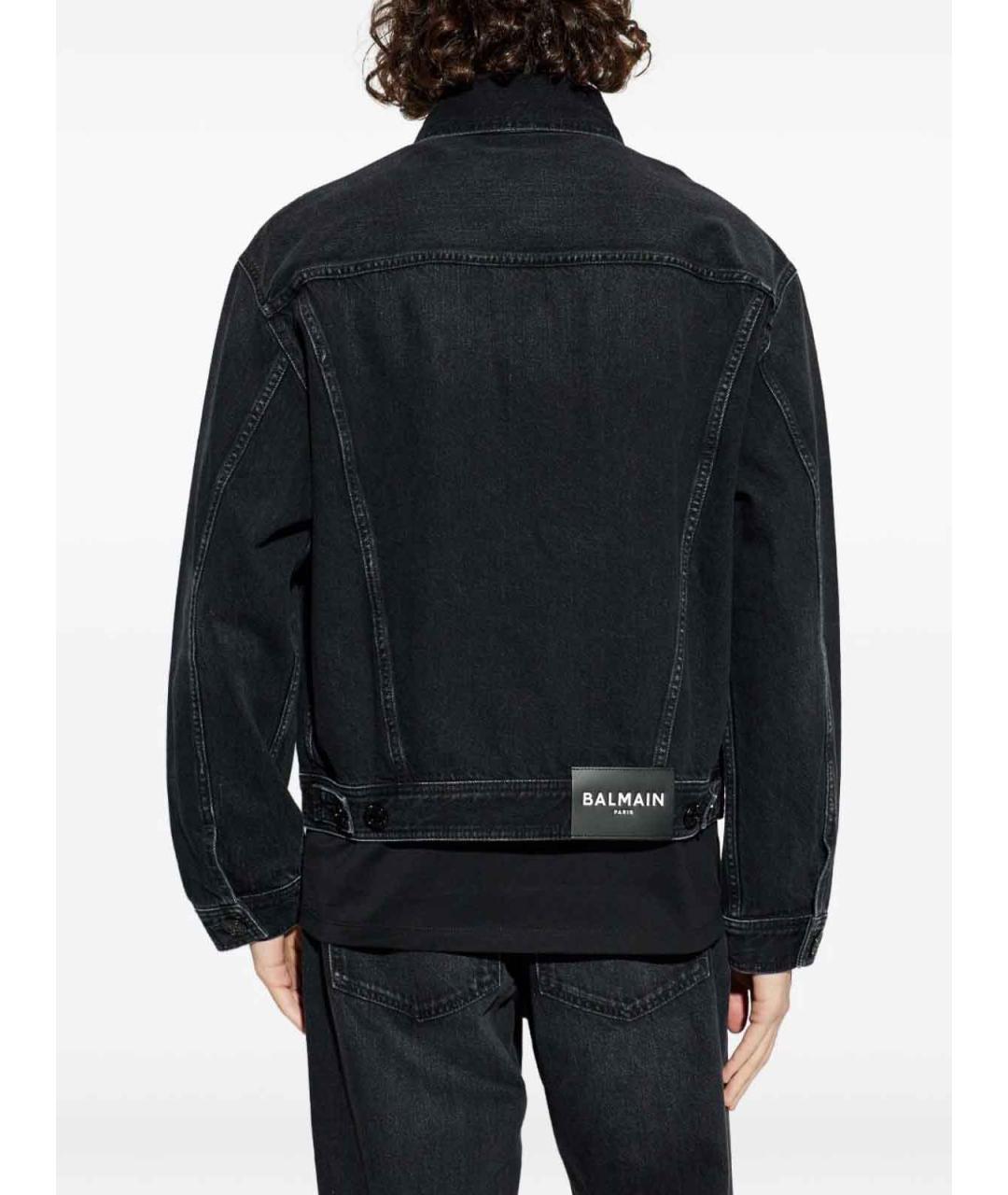 BALMAIN Черная хлопковая куртка, фото 3