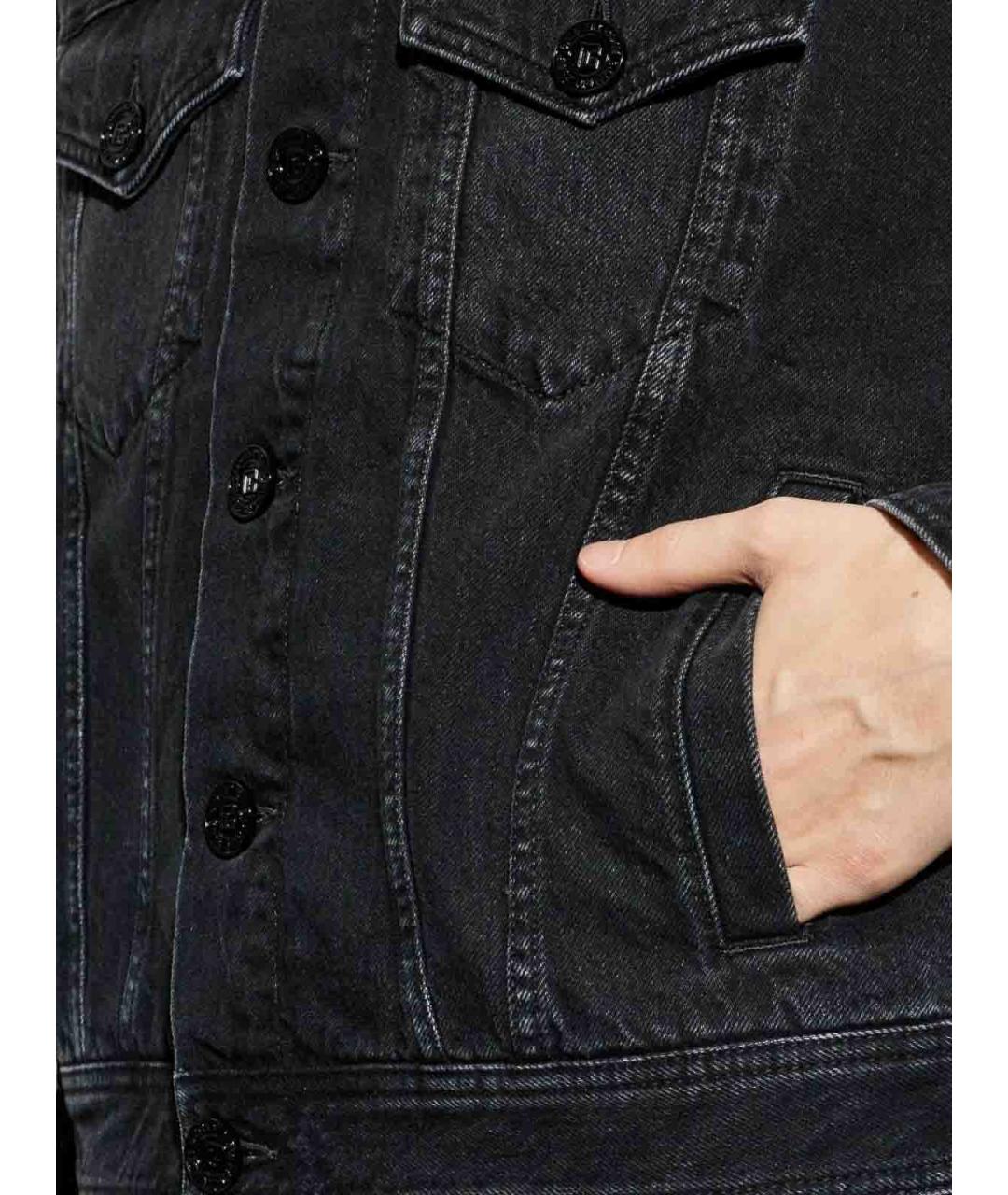 BALMAIN Черная хлопковая куртка, фото 4
