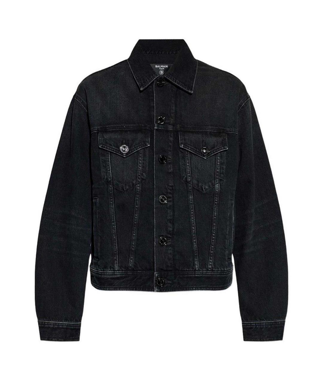 BALMAIN Черная хлопковая куртка, фото 1