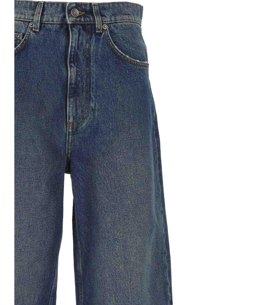 DOLCE&GABBANA Синие хлопковые прямые джинсы, фото 2