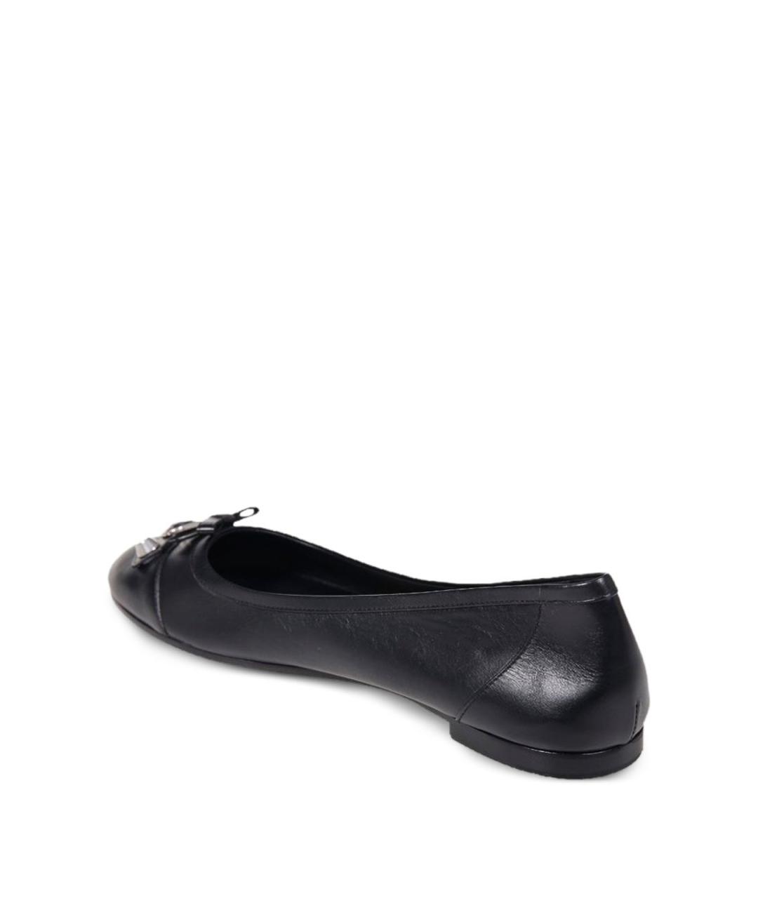 BALENCIAGA Черные кожаные балетки, фото 2