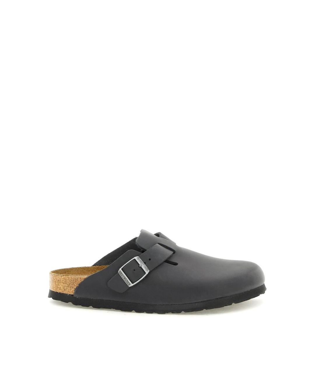 BIRKENSTOCK Черные кожаные мюли, фото 1