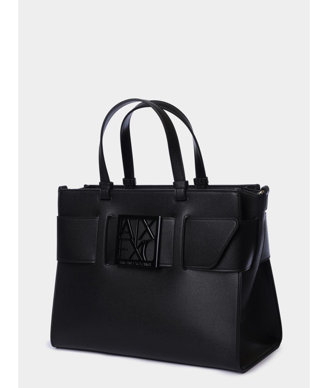 ARMANI EXCHANGE Черная сумка тоут, фото 2