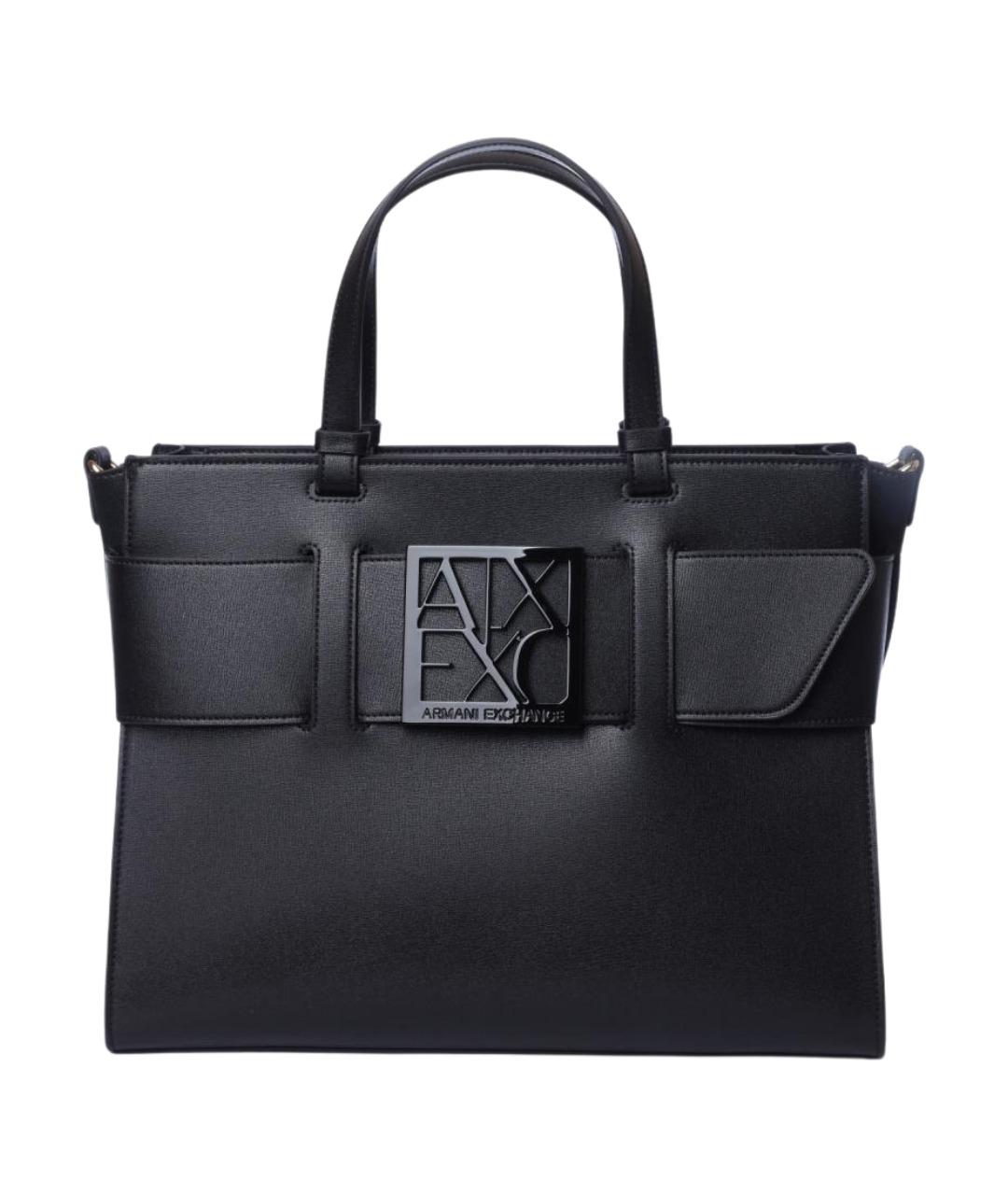 ARMANI EXCHANGE Черная сумка тоут, фото 1