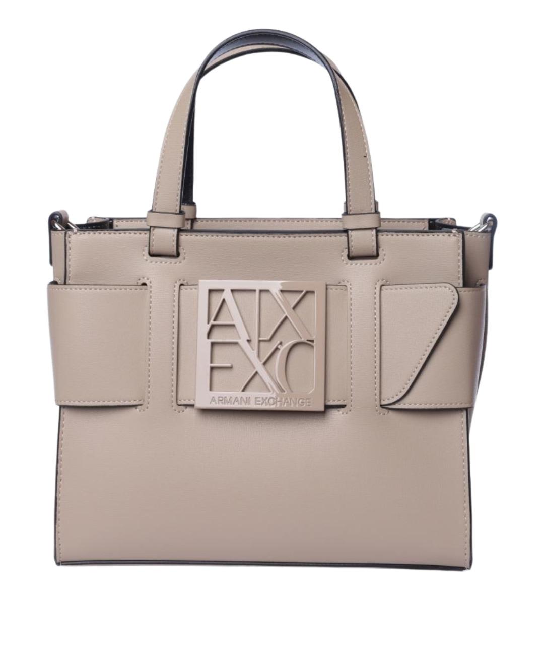 ARMANI EXCHANGE Бежевая сумка с короткими ручками, фото 1