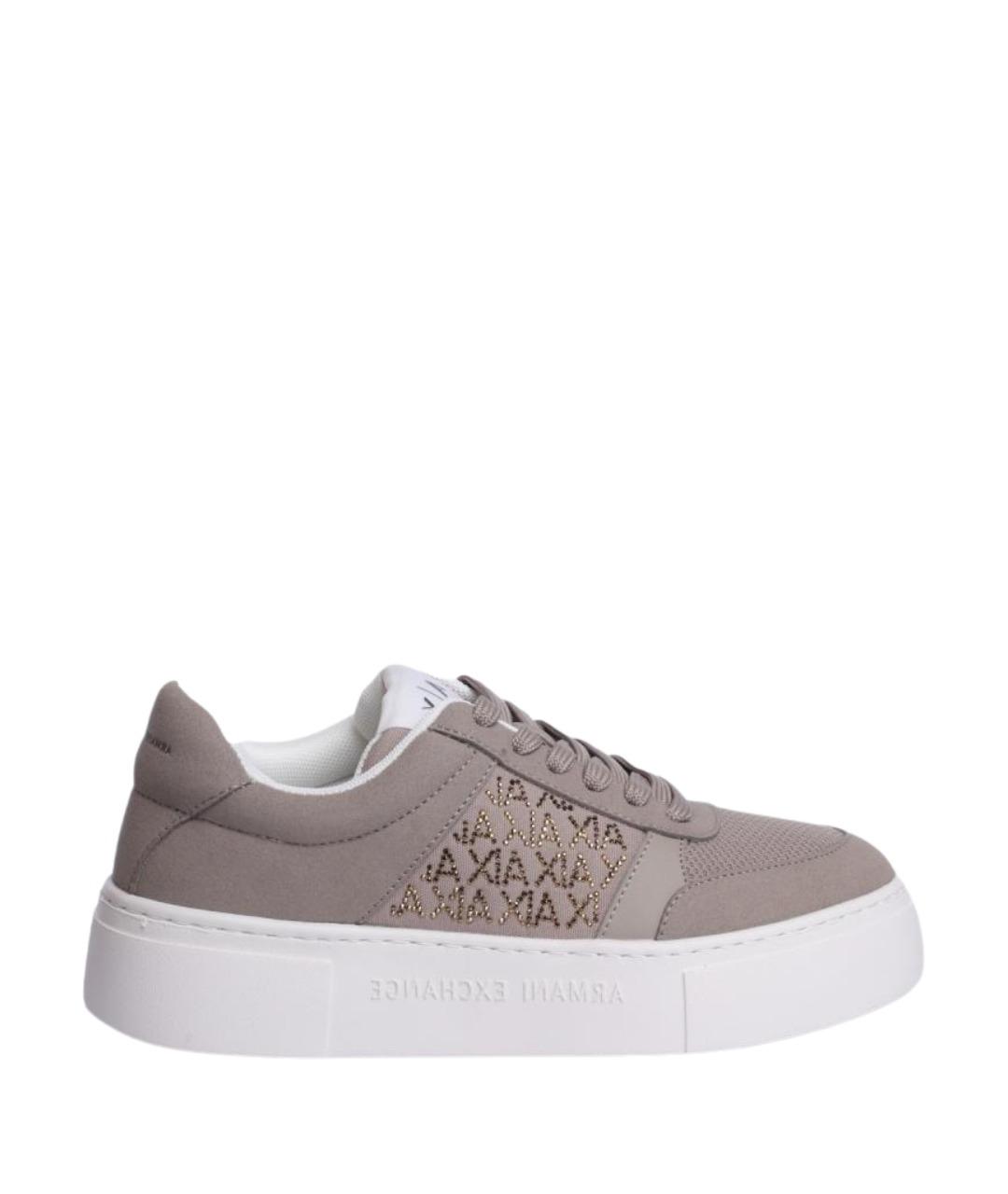 ARMANI EXCHANGE Бежевые синтетические кеды, фото 1