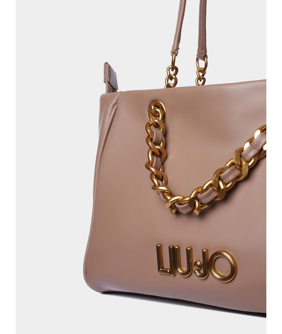 LIU JO Коричневая сумка через плечо из искусственной кожи, фото 3