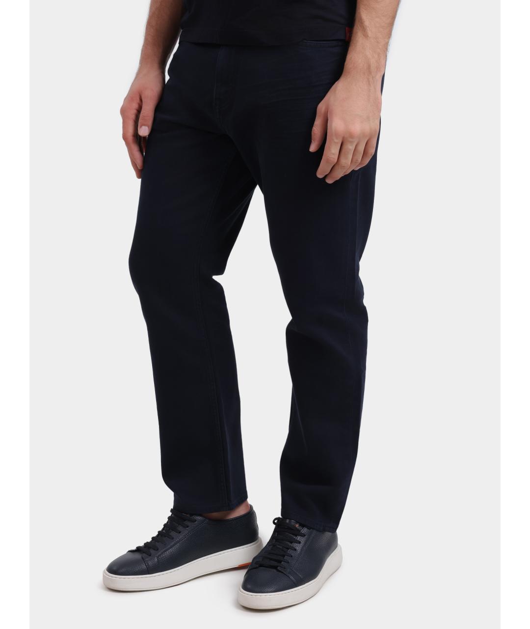 TOMMY HILFIGER Темно-синие хлопковые повседневные брюки, фото 3