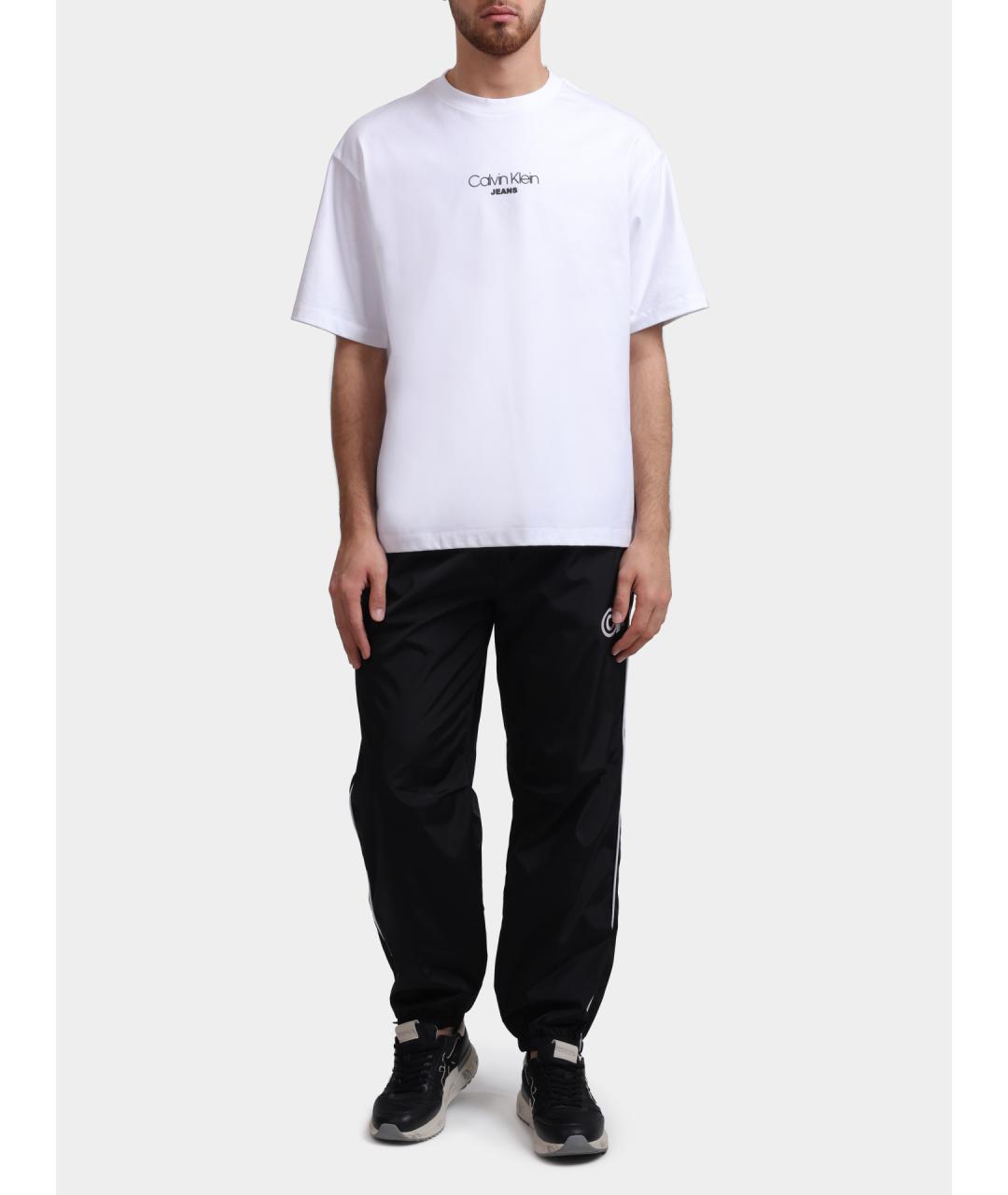 CALVIN KLEIN Черные полиэстеровые повседневные брюки, фото 2