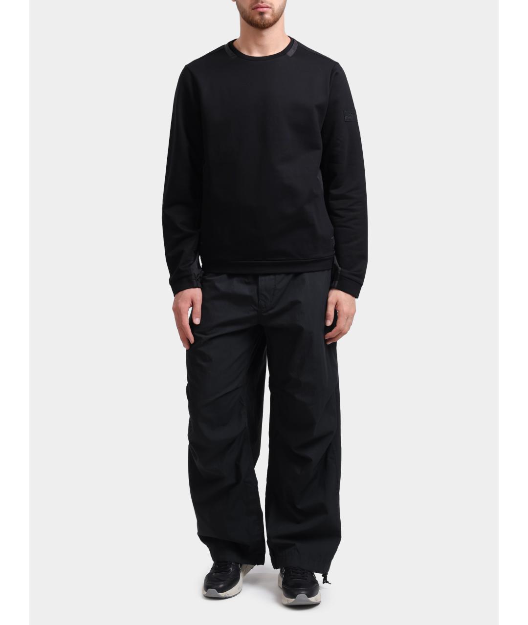 CALVIN KLEIN Черные хлопковые повседневные брюки, фото 2