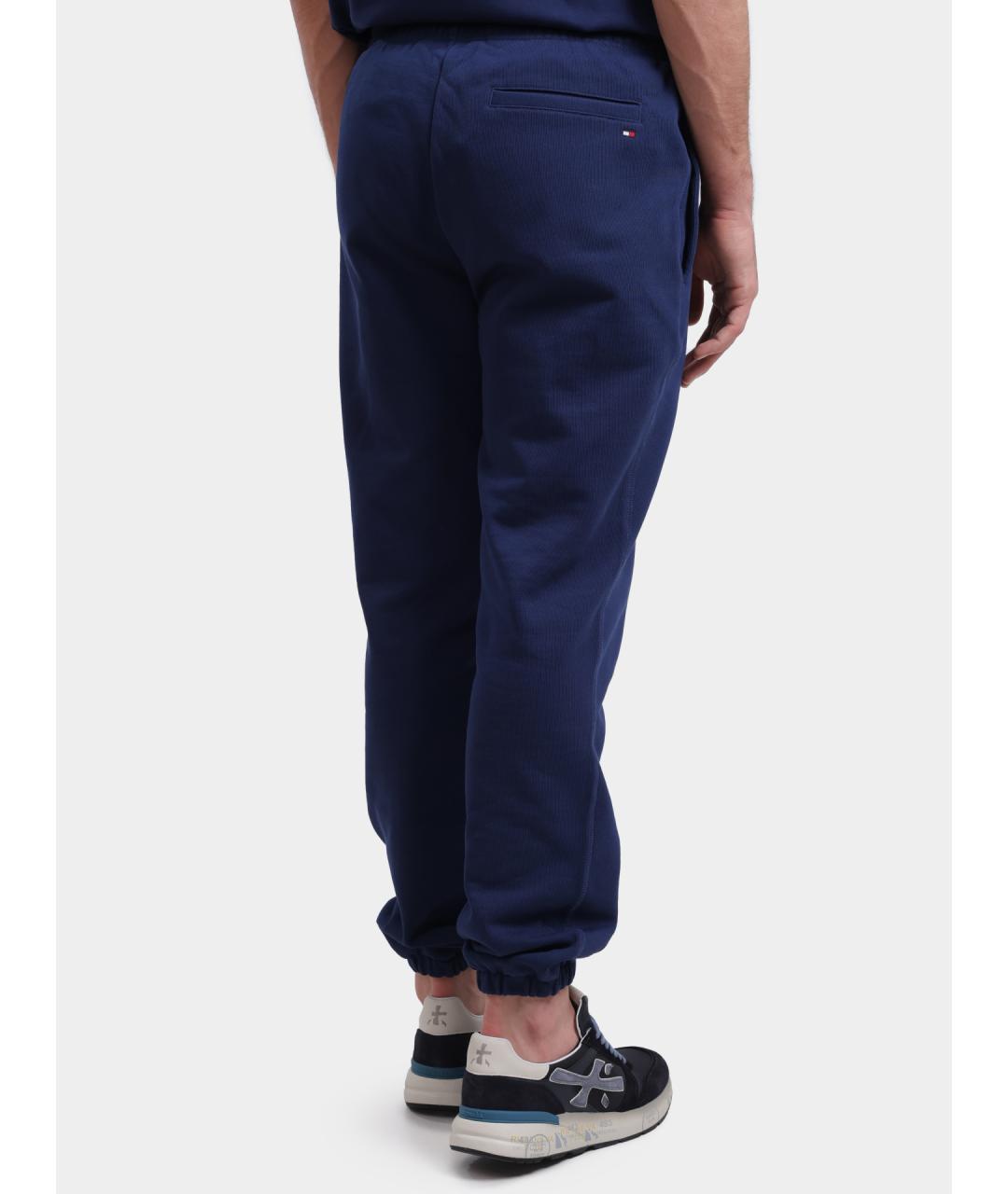 TOMMY HILFIGER Темно-синие хлопковые повседневные брюки, фото 5