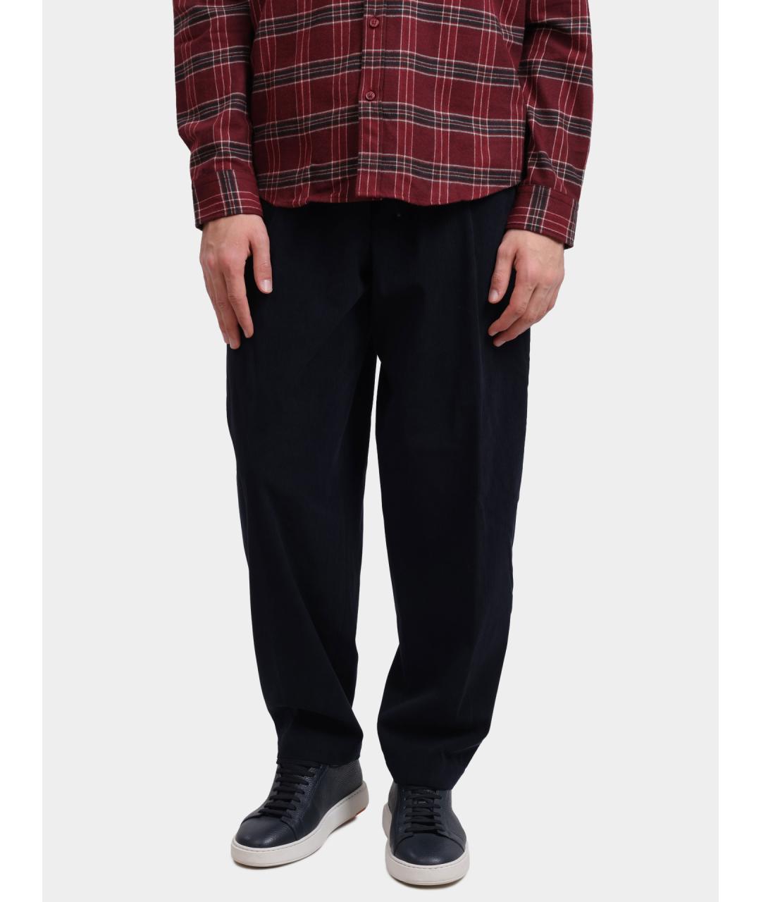 HUGO BOSS Темно-синие повседневные брюки, фото 6