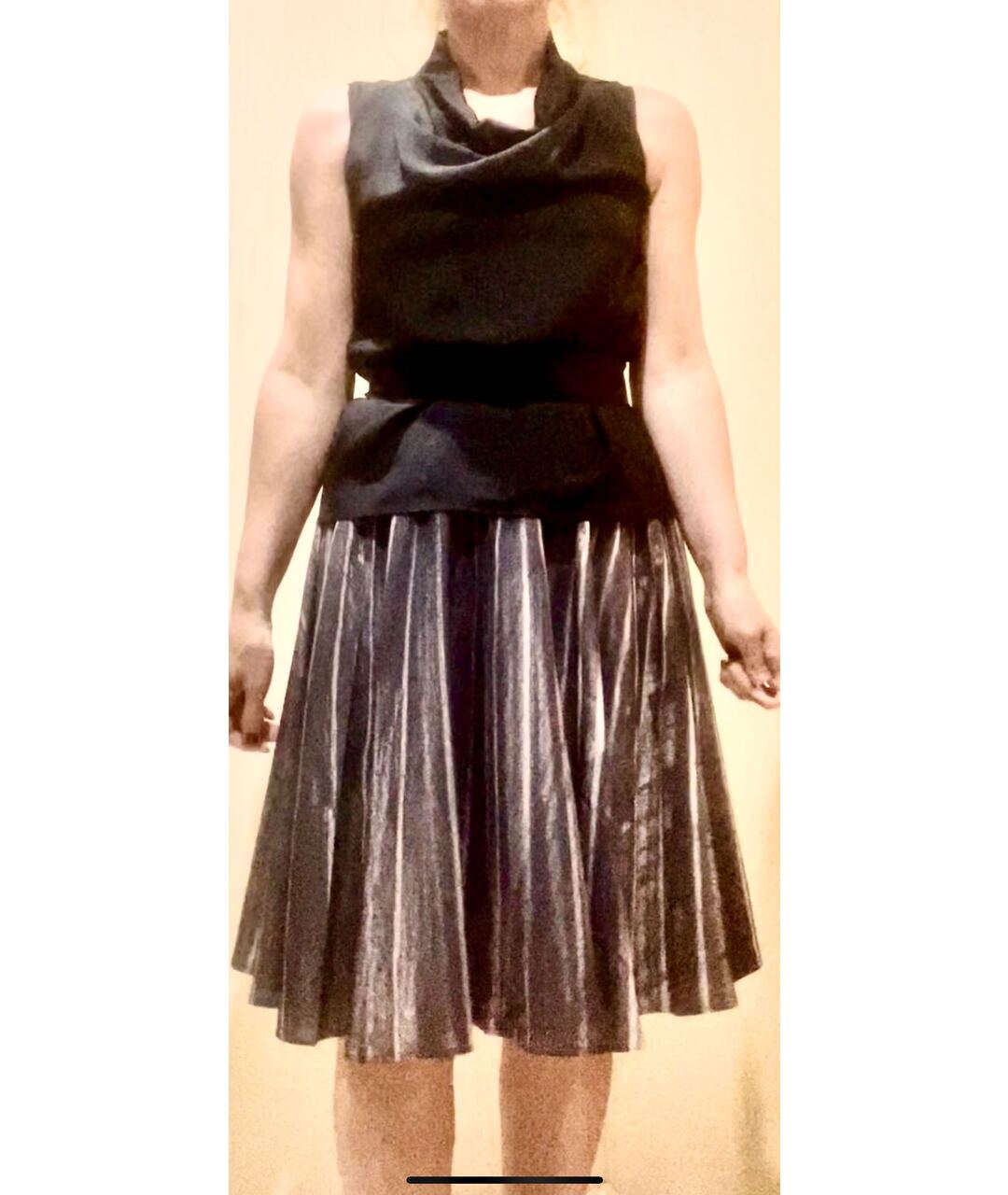MM6 MAISON MARGIELA Черное полиэстеровое платье, фото 8