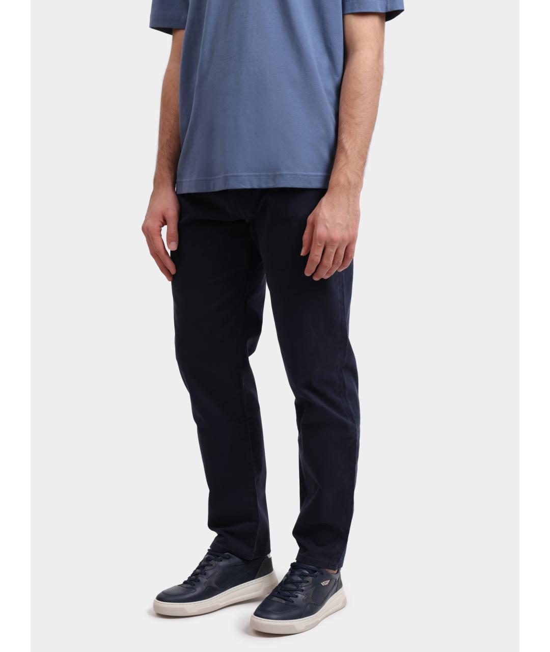 HUGO BOSS Темно-синие повседневные брюки, фото 3