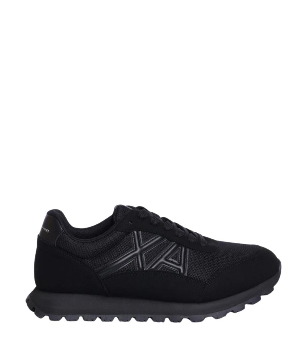 ARMANI EXCHANGE Черные низкие кроссовки / кеды, фото 1