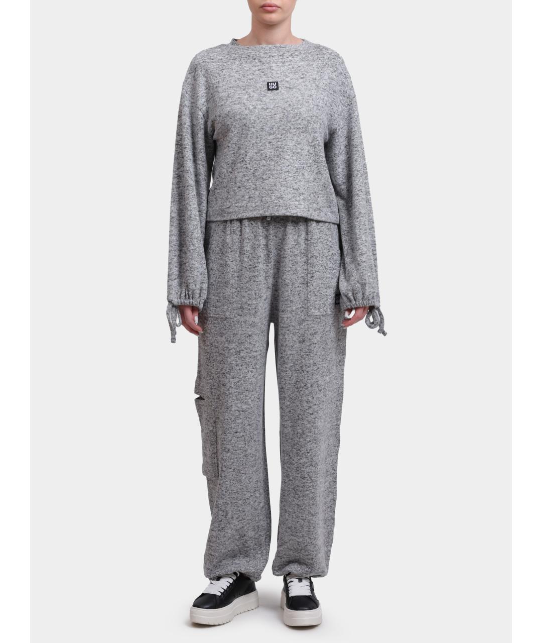HUGO BOSS Серые прямые брюки, фото 2