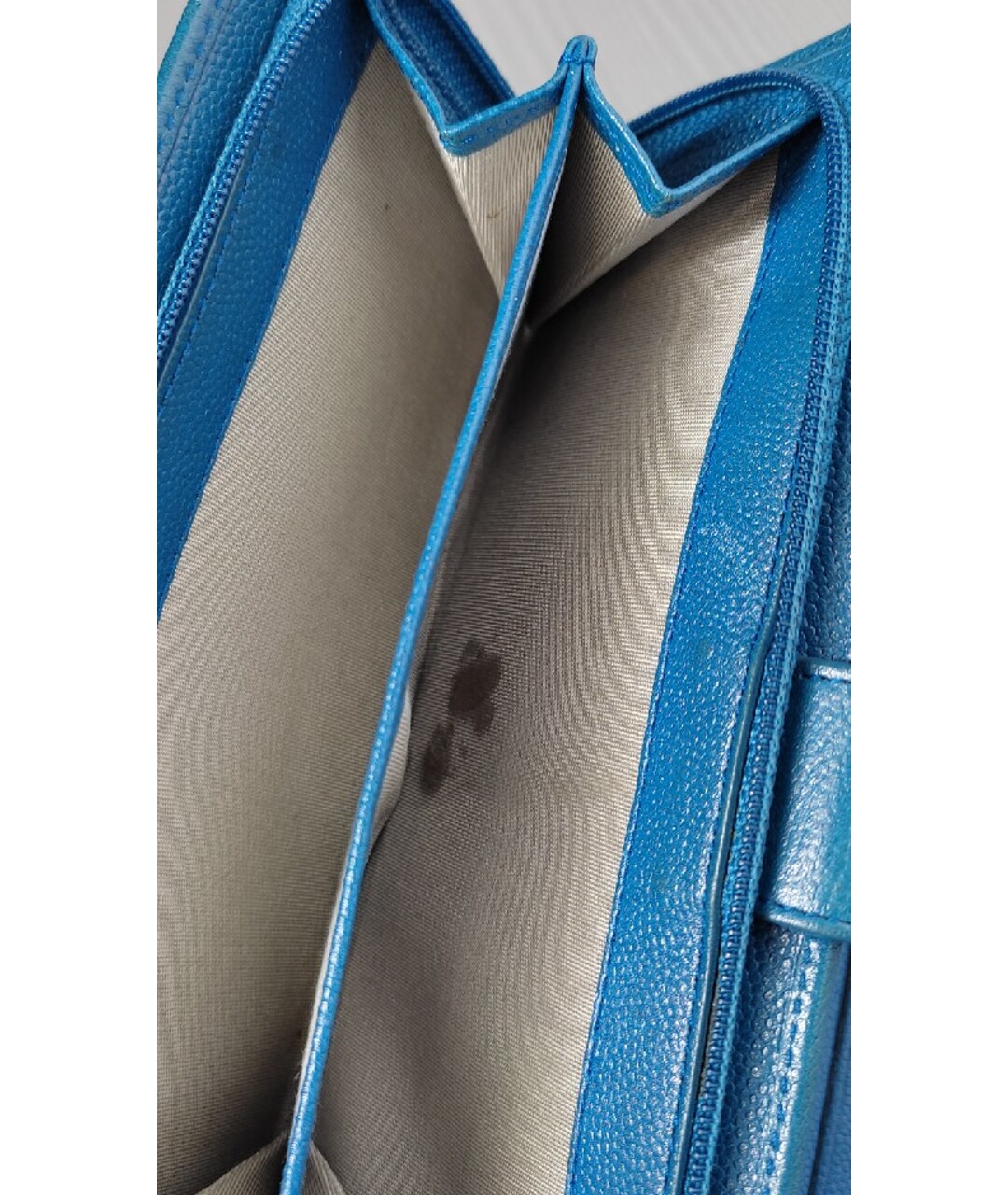CHANEL PRE-OWNED Голубой кожаный кошелек, фото 8